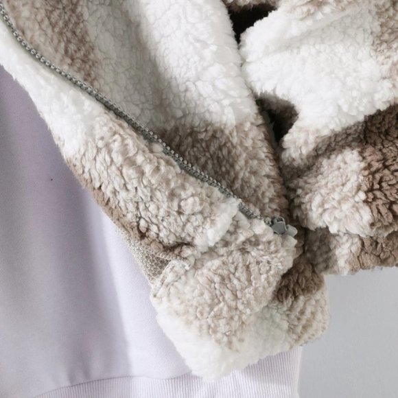 Brown And White Mens Teddy Jacket - Picture 7 of 7